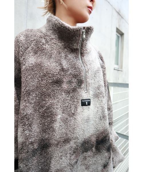 FIG&VIPER(フィグアンドバイパー)の「タイダイ ボアZIP BIG PO(その他トップス・レディース・グレー/パープル・FREE)」の5枚目の写真