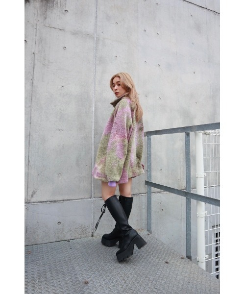 FIG&VIPER(フィグアンドバイパー)の「タイダイ ボアZIP BIG PO(その他トップス・レディース・グレー/パープル・FREE)」の15枚目の写真