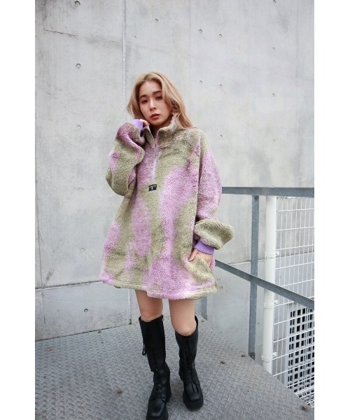 FIG&VIPER(フィグアンドバイパー)の「タイダイ ボアZIP BIG PO(その他トップス・レディース・グレー/パープル・FREE)」の12枚目の写真