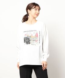 ScoLar | スカラーセット柄ロングスリーブTシャツ(Tシャツ/カットソー)
