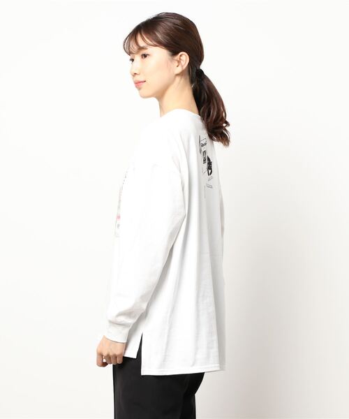 ScoLar（スカラー）の「スカラーセット柄ロングスリーブTシャツ（Tシャツ/カットソー・レディース・ブラック/オフホワイト/カーキ・M）」の18枚目の写真