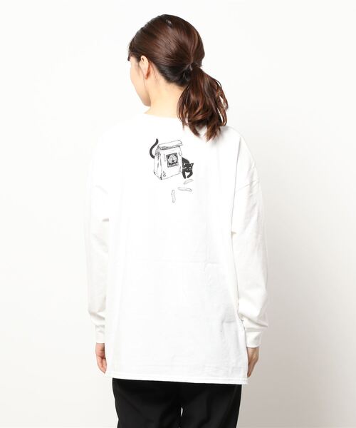 ScoLar（スカラー）の「スカラーセット柄ロングスリーブTシャツ（Tシャツ/カットソー・レディース・ブラック/オフホワイト/カーキ・M）」の19枚目の写真