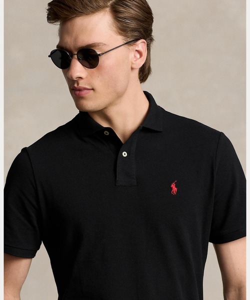 POLO RALPH LAUREN（ポロ ラルフ ローレン）の「クラシック フィット メッシュ ポロ シャツ（ポロシャツ・メンズ・ブラック系1・XL/XS/XXL/S/M/L）」の3枚目の写真