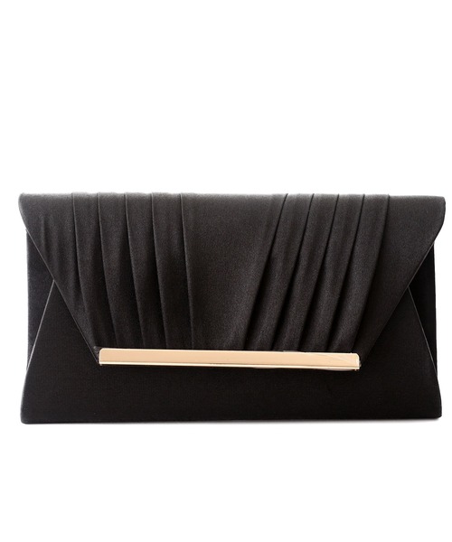 PourVous（プールヴー）の「サテン タック パーティーバッグ 結婚式 同窓会 オケージョン 二次会 （クラッチバッグ・レディース・ブラック/シルバー/ゴールド/ブロンズ・FREE）」の17枚目の写真