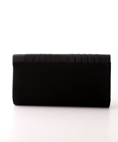 PourVous（プールヴー）の「サテン タック パーティーバッグ 結婚式 同窓会 オケージョン 二次会 （クラッチバッグ・レディース・ブラック/シルバー/ゴールド/ブロンズ・FREE）」の16枚目の写真