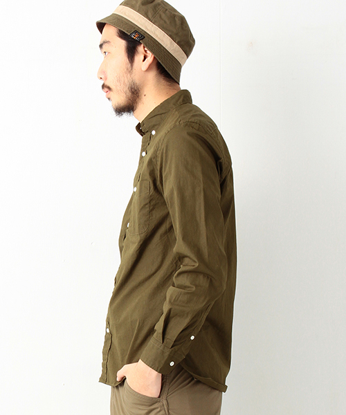 BEAMS PLUS（ビームスプラス）の「◎BEAMS PLUS / カラー ブロードBDシャツ（シャツ/ブラウス・メンズ・ネイビー/オリーブ/ベージュ/チャコールグレー/ブルー・LARGE/SMALL/X-LARGE/MEDIUM/X-SMALL/XX-LARGE）」の6枚目の写真