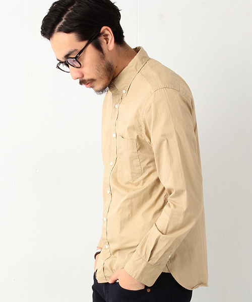 BEAMS PLUS（ビームスプラス）の「◎BEAMS PLUS / カラー ブロードBDシャツ（シャツ/ブラウス・メンズ・ネイビー/オリーブ/ベージュ/チャコールグレー/ブルー・LARGE/SMALL/X-LARGE/MEDIUM/X-SMALL/XX-LARGE）」の8枚目の写真