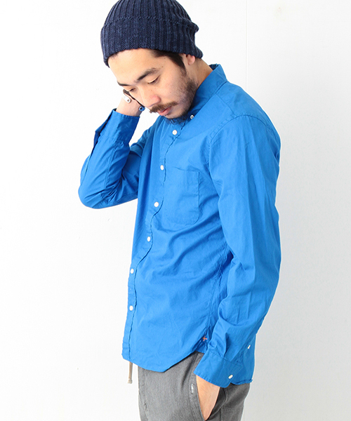 BEAMS PLUS（ビームスプラス）の「◎BEAMS PLUS / カラー ブロードBDシャツ（シャツ/ブラウス・メンズ・ネイビー/オリーブ/ベージュ/チャコールグレー/ブルー・LARGE/SMALL/X-LARGE/MEDIUM/X-SMALL/XX-LARGE）」の18枚目の写真