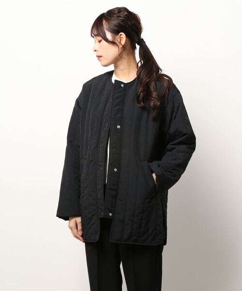 LiSeek（リシーク）の「【LiSeeK】ボアベスト付キルティングブルゾン（ブルゾン・レディース・ブラック/ホワイト・FREE）」の6枚目の写真