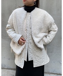 LiSeek | 【LiSeeK】ボアベスト付キルティングブルゾン(ブルゾン)