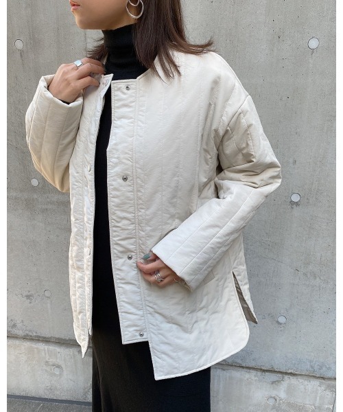 LiSeek（リシーク）の「【LiSeeK】ボアベスト付キルティングブルゾン（ブルゾン・レディース・ブラック/ホワイト・FREE）」の19枚目の写真