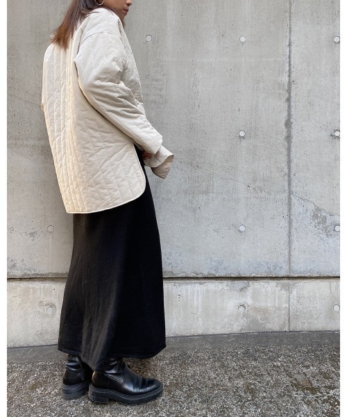 LiSeek（リシーク）の「【LiSeeK】ボアベスト付キルティングブルゾン（ブルゾン・レディース・ブラック/ホワイト・FREE）」の3枚目の写真