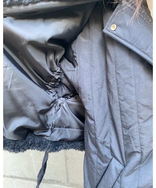 LiSeek（リシーク）の「【LiSeeK】ボアベスト付キルティングブルゾン（ブルゾン・レディース・ブラック/ホワイト・FREE）」の14枚目の写真