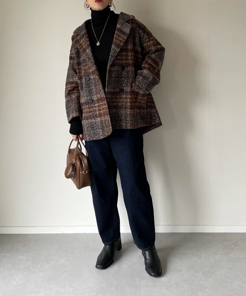 y/m by misato（イムバイミサト）の「リブタートルトップス（ニット/セーター・レディース・オフホワイト/ブラック/ベージュ・FREE）」の17枚目の写真