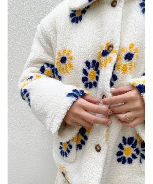 JUMELLE（ジュメロ）の「マーガレットボアジャケット（ブルゾン・レディース・ホワイト・FREE）」の7枚目の写真