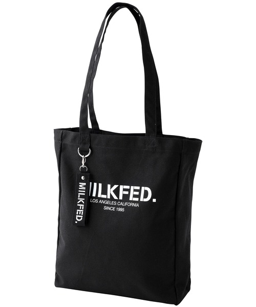MILKFED.（ミルクフェド）の「PC POCKET TOTE（トートバッグ・レディース・ホワイト/ブラック/レッド・ONE SIZE）」の2枚目の写真