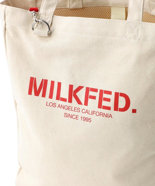 MILKFED.（ミルクフェド）の「PC POCKET TOTE（トートバッグ・レディース・ホワイト/ブラック/レッド・ONE SIZE）」の16枚目の写真