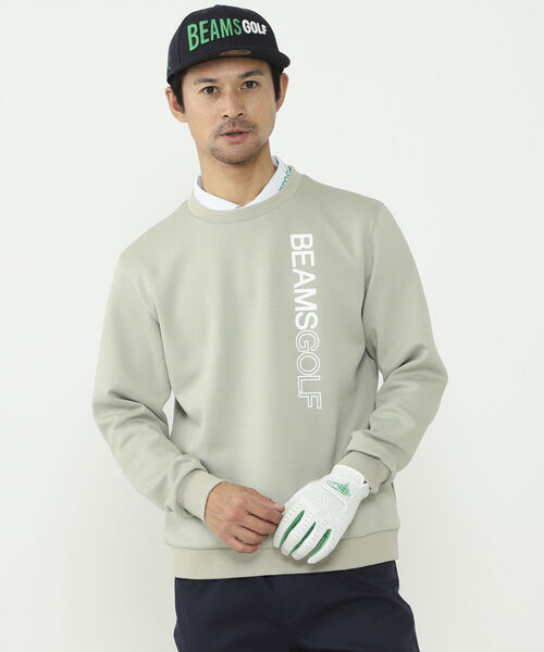 【ビームスゴルフ】人気袖ロゴ×ダンボールニット 長袖ゴルフプルオーバーパーカーS BEAMS GOLF（ビームスゴルフ）の「＜MEN＞BEAMS GOLF ORANGE LABEL