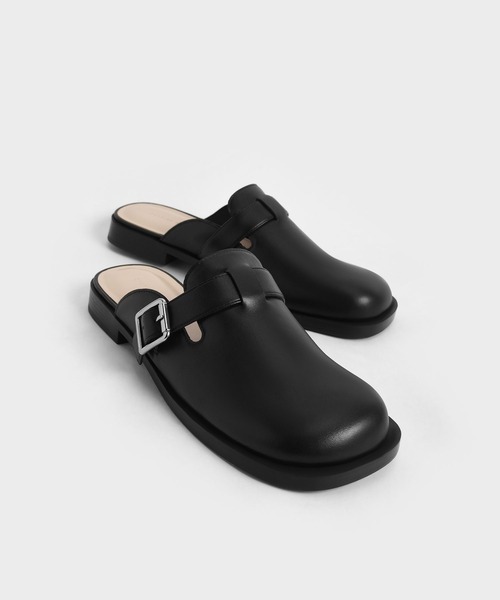 CHARLES & KEITH(チャールズ & キース)の「バックルド ラウンドトゥローファーミュール / Buckled Round-Toe Loafer Mules(サンダル・レディース・ブラック/イエロー・22.5cm/23cm/23.5cm/24.5cm/25cm/25.5cm)」の13枚目の写真