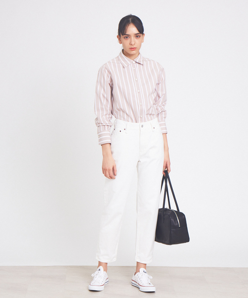 collex（コレックス）の「ボーイズライクデニムパンツ（デニムパンツ・レディース・ホワイト/ネイビー/ブルー・M/L/S）」の5枚目の写真