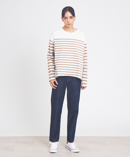 collex（コレックス）の「ボーイズライクデニムパンツ（デニムパンツ・レディース・ホワイト/ネイビー/ブルー・M/L/S）」の6枚目の写真