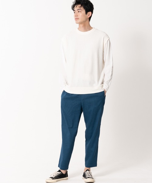 Blue Standard (ブルースタンダード)の「【BLUE STANDARD/ブルースタンダード】ブロックインレイフェイクベスト フェイクレイヤード ロンT&ベスト(Tシャツ/カットソー・メンズ・グレー/ブルー/アイボリー・MEDIUM/LARGE/X-LARGE)」の14枚目の写真