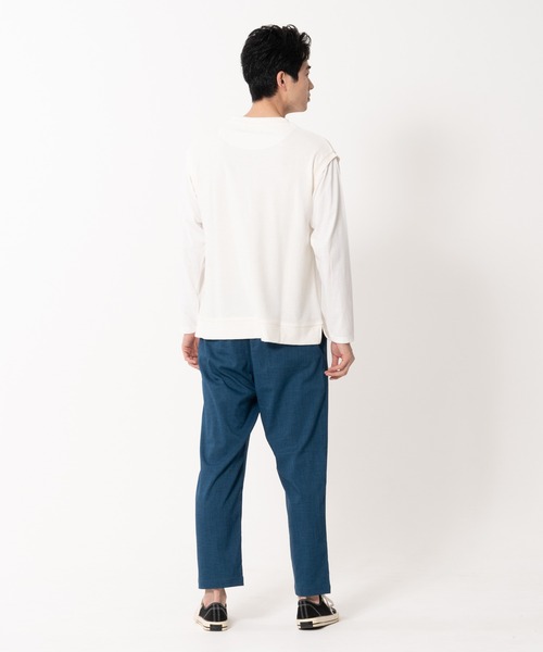 Blue Standard (ブルースタンダード)の「【BLUE STANDARD/ブルースタンダード】ブロックインレイフェイクベスト フェイクレイヤード ロンT&ベスト(Tシャツ/カットソー・メンズ・グレー/ブルー/アイボリー・MEDIUM/LARGE/X-LARGE)」の18枚目の写真