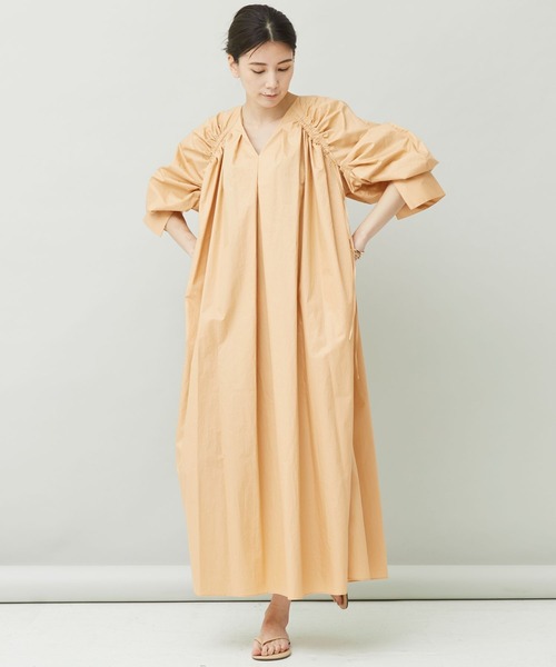 【最新入荷】 Curensology(カレンソロジー)/コットンドロストスリーブワンピース ワンピース