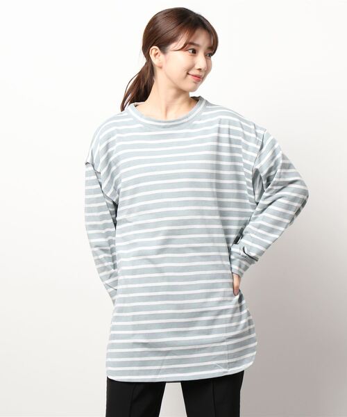 ＪＵＧＬＡＮＳ（ユグランス）の「☆ 定番アイテム。オーバーサイズボーダープルオーバー　S2607（Tシャツ/カットソー・レディース・ピンク/ネイビー/ブルー・FREE）」の15枚目の写真