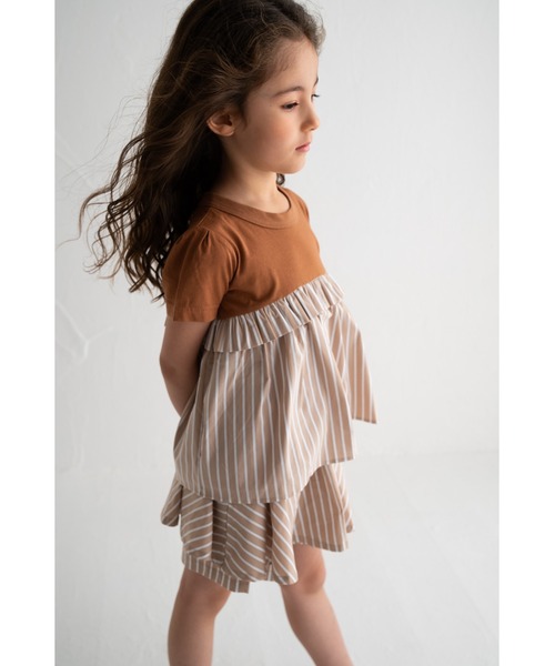 Wonder apartment(ワンダーアパートメント)の「ストライプスカートキュロット(その他パンツ・キッズ・ネイビー/ベージュ・90cm/120cm/100cm/110cm/130cm)」の5枚目の写真