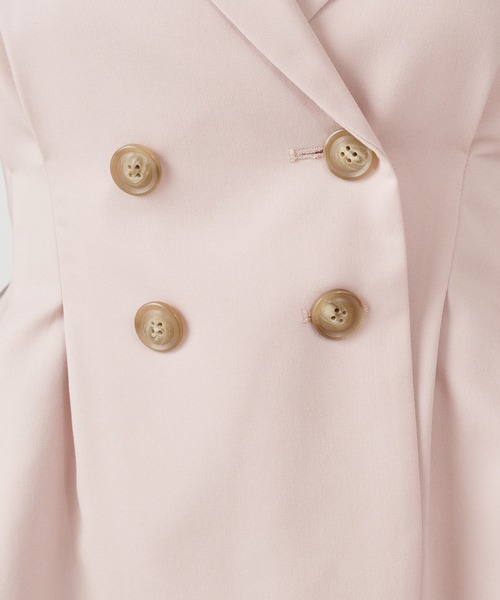 ROYAL PARTY（ロイヤルパーティー）の「ウエストシェイプジャケット（テーラードジャケット・レディース・オフホワイト/ピンク/ブルー・FREE）」の11枚目の写真