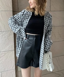 チェック柄ルーズジャケット