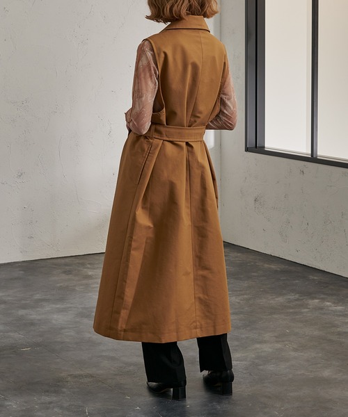 Ezick（エジック）の「４WAYトレンチコート（トレンチコート・レディース・ベージュ/ブラウン・FREE）」の7枚目の写真