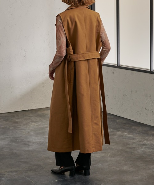 Ezick（エジック）の「４WAYトレンチコート（トレンチコート・レディース・ベージュ/ブラウン・FREE）」の13枚目の写真