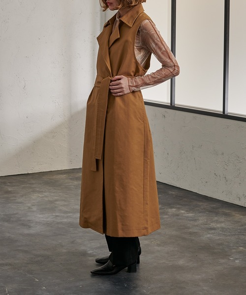 Ezick（エジック）の「４WAYトレンチコート（トレンチコート・レディース・ベージュ/ブラウン・FREE）」の9枚目の写真