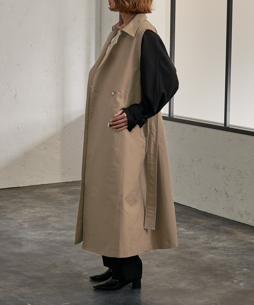 Ezick（エジック）の「４WAYトレンチコート（トレンチコート・レディース・ベージュ/ブラウン・FREE）」の5枚目の写真