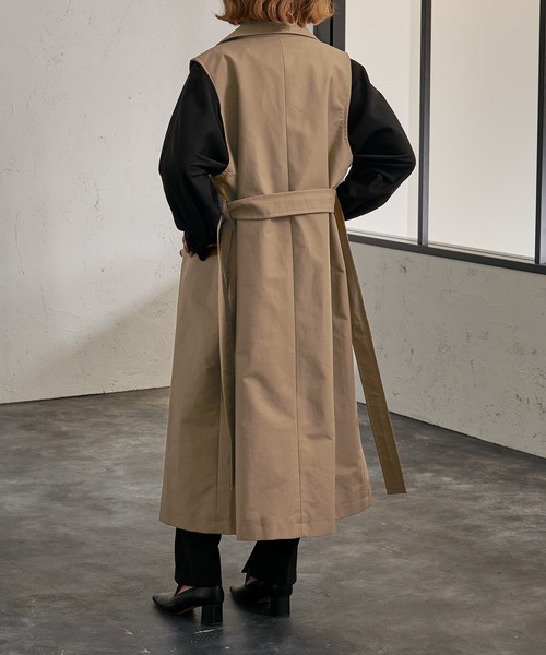 Ezick（エジック）の「４WAYトレンチコート（トレンチコート・レディース・ベージュ/ブラウン・FREE）」の15枚目の写真