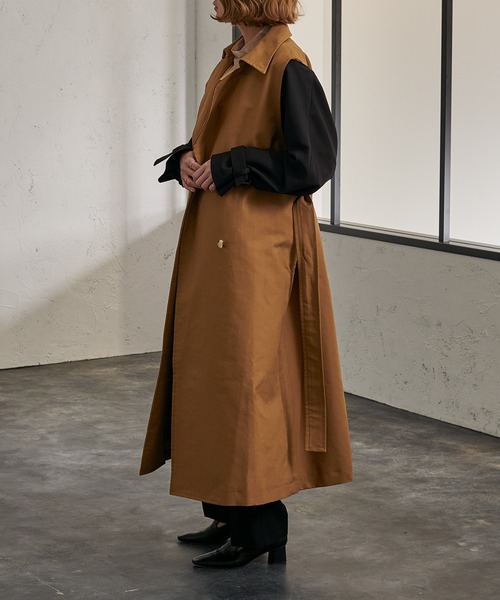 Ezick（エジック）の「４WAYトレンチコート（トレンチコート・レディース・ベージュ/ブラウン・FREE）」の11枚目の写真