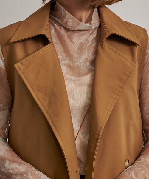 Ezick（エジック）の「４WAYトレンチコート（トレンチコート・レディース・ベージュ/ブラウン・FREE）」の12枚目の写真