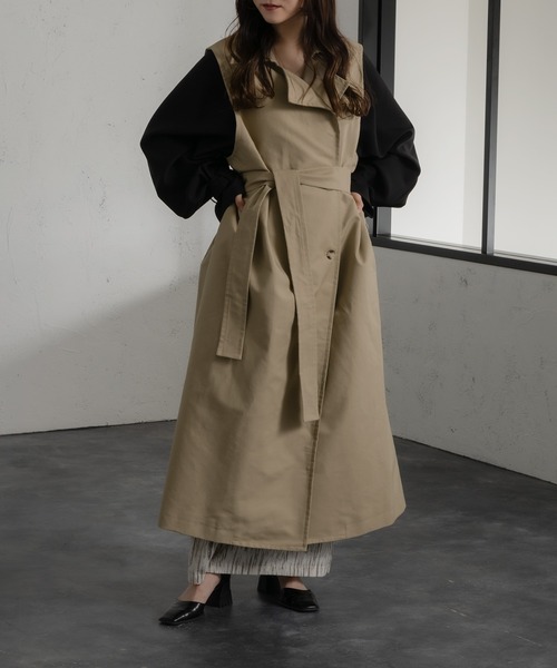 Ezick（エジック）の「４WAYトレンチコート（トレンチコート・レディース・ベージュ/ブラウン・FREE）」の19枚目の写真