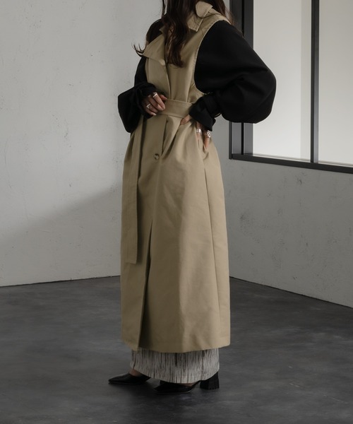 Ezick（エジック）の「４WAYトレンチコート（トレンチコート・レディース・ベージュ/ブラウン・FREE）」の20枚目の写真