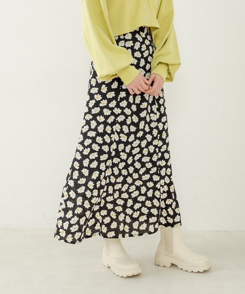 OLIVE des OLIVE（オリーブデオリーブ）の「ゆらゆらマーメイドスカート（スカート・レディース・ブラック/オフホワイト/ミント・FREE）」の3枚目の写真