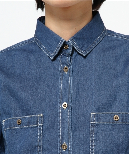 OUTLET（アウトレット）の「【CIAOPANIC TYPY】デニムシャツ（シャツ/ブラウス・レディース・ブルー/ネイビー・SMALL/MEDIUM）」の6枚目の写真