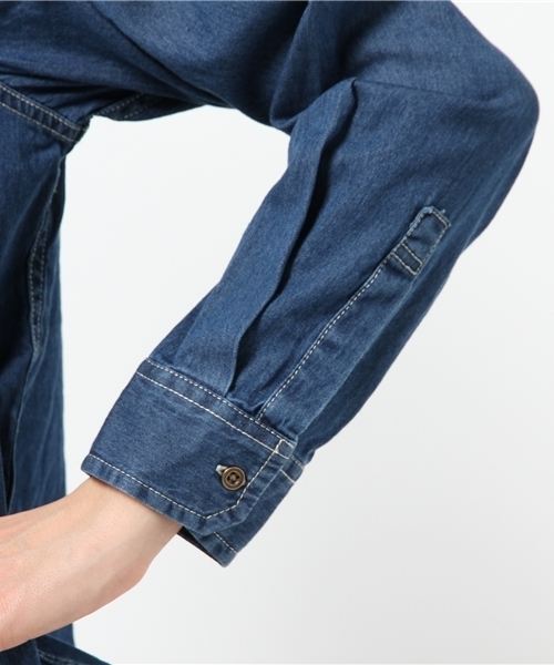 OUTLET（アウトレット）の「【CIAOPANIC TYPY】デニムシャツ（シャツ/ブラウス・レディース・ブルー/ネイビー・SMALL/MEDIUM）」の7枚目の写真
