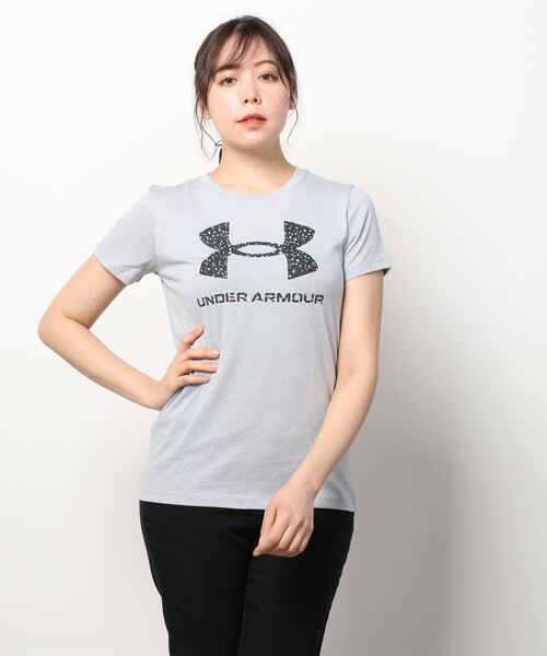 UNDER ARMOUR(アンダーアーマー)の「UAライブ スポーツスタイル グラフィックショートスリーブ クルー(トレーニング/レディース)(Tシャツ/カットソー・レディース・グレー/ホワイト/ブラック・M/S/XL/L)」の3枚目の写真