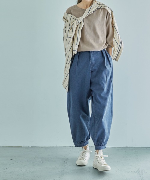 Fashion Letter（ファッションレター）の「ルーズシルエットアラジンデニムパンツ（デニムパンツ・レディース・ブルー/ワンウォッシュ・M/L/LL/3L/4L）」の5枚目の写真