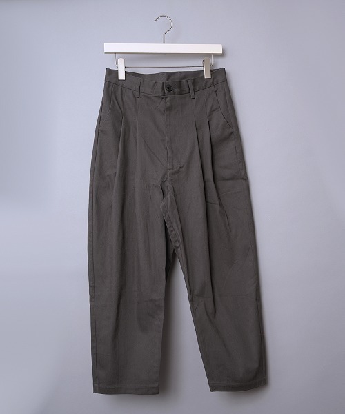 JUGLANS(ユグランス)の「【Revo.】縦スラブストレッチツイル2タックワイドテーパードパンツ(その他パンツ・メンズ・チャコール/カーキ/ブラック/アイボリー・M/L)」の9枚目の写真