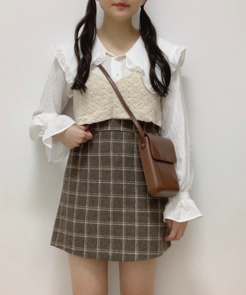 Cham.（チャム）の「レトロミニポシェット（ショルダーバッグ・レディース・ホワイト/ブラック/ブラウン・F）」の7枚目の写真