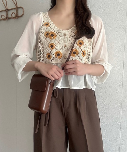 Cham.（チャム）の「レトロミニポシェット（ショルダーバッグ・レディース・ホワイト/ブラック/ブラウン・F）」の20枚目の写真