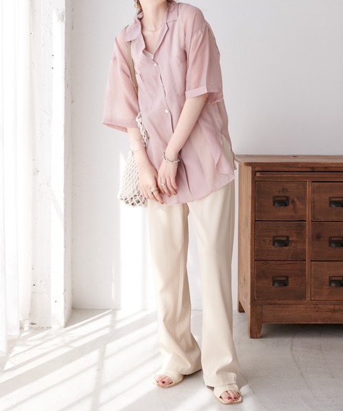 DISCOAT（ディスコート）の「【WEB限定】2タックワイドパンツ（スラックス・レディース・ブラック/ベージュ/ライトベージュ/イエロー/ブルー/グレイッシュベージュ/ブラウン・SMALL/MEDIUM/LARGE）」の18枚目の写真